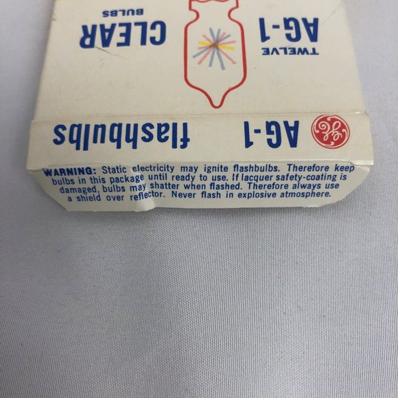 Vintage GE AG-1 Clear Flashbulbs 12 Bulbs New In Box - Picture 4 of 7